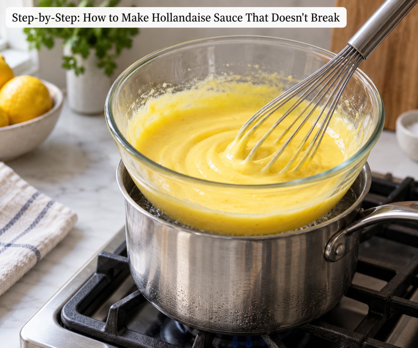 Step-by-Step: How to Make Hollandaise Sauce That Doesn't Break