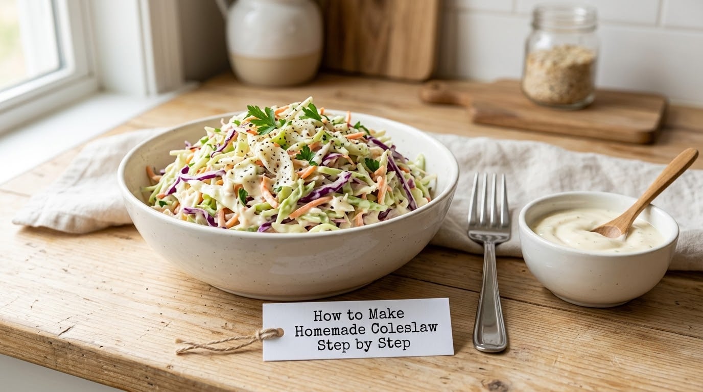 How to Make Homemade Coleslaw Step by Step
