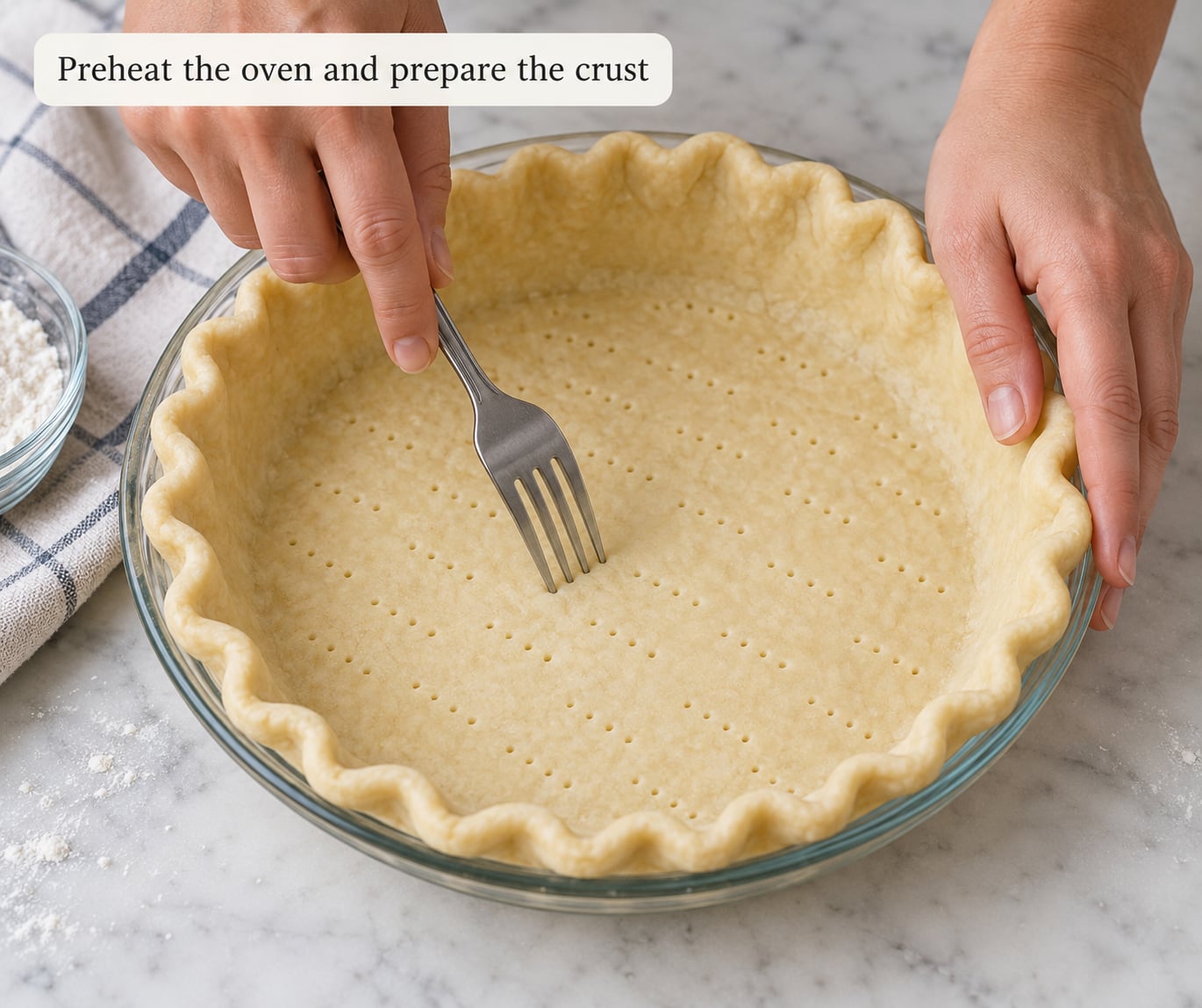 Preheat the oven and prepare the crust