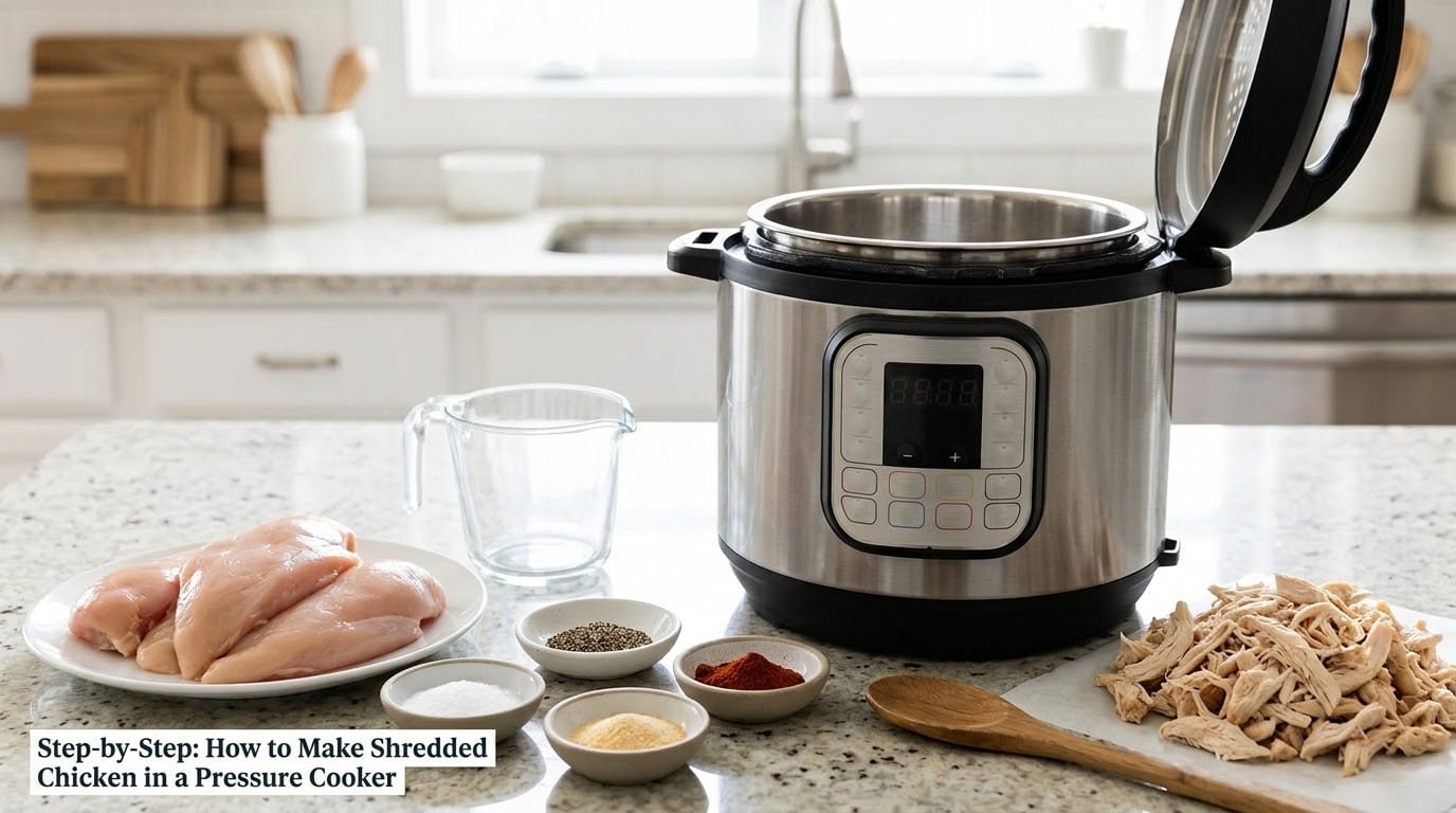 Step-by-Step: How to Make Shredded Chicken in a Pressure Cooker