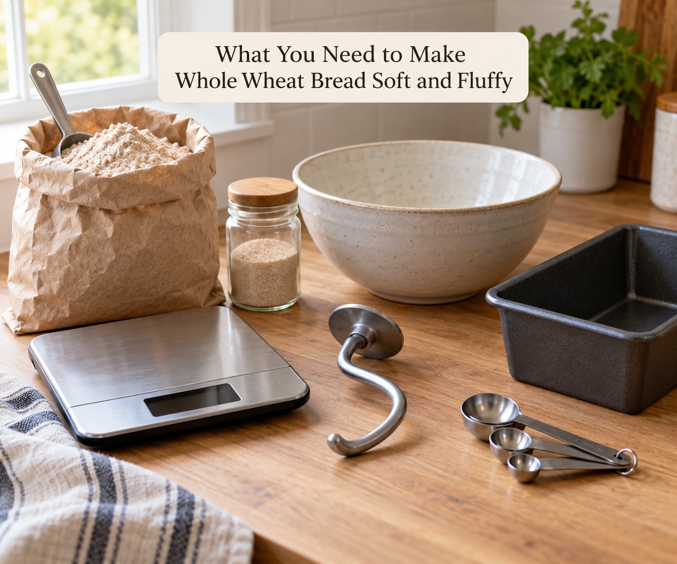 What You Need to Make Whole Wheat Bread Soft and Fluffy