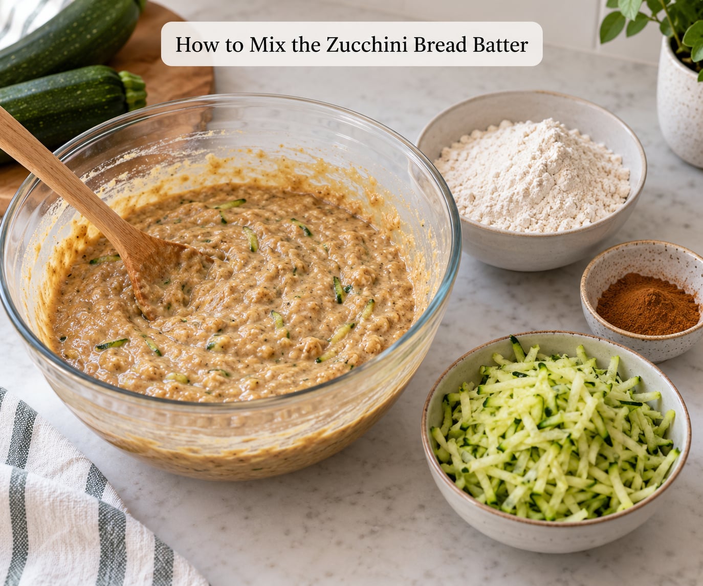 How to Mix the Zucchini Bread Batter