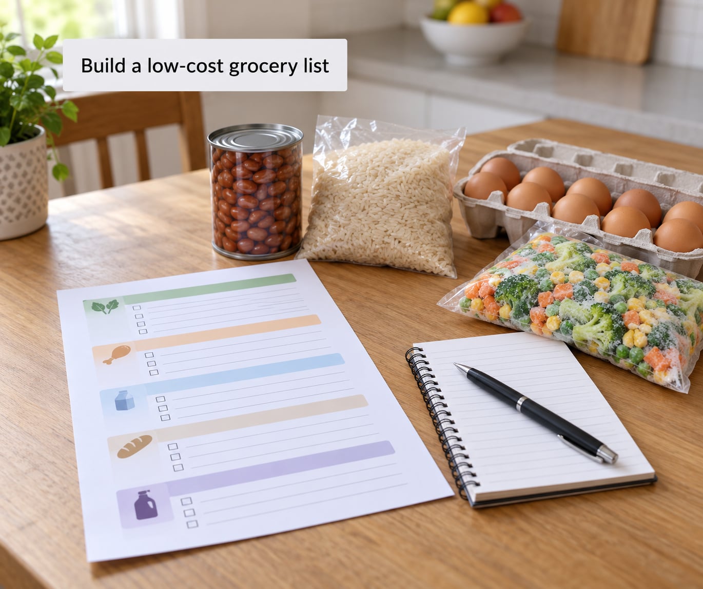 Build a low-cost grocery list