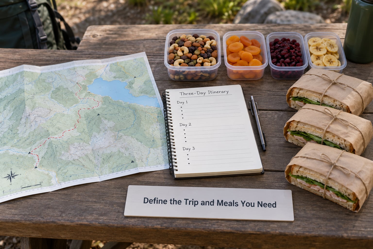Define the Trip and Meals You Need