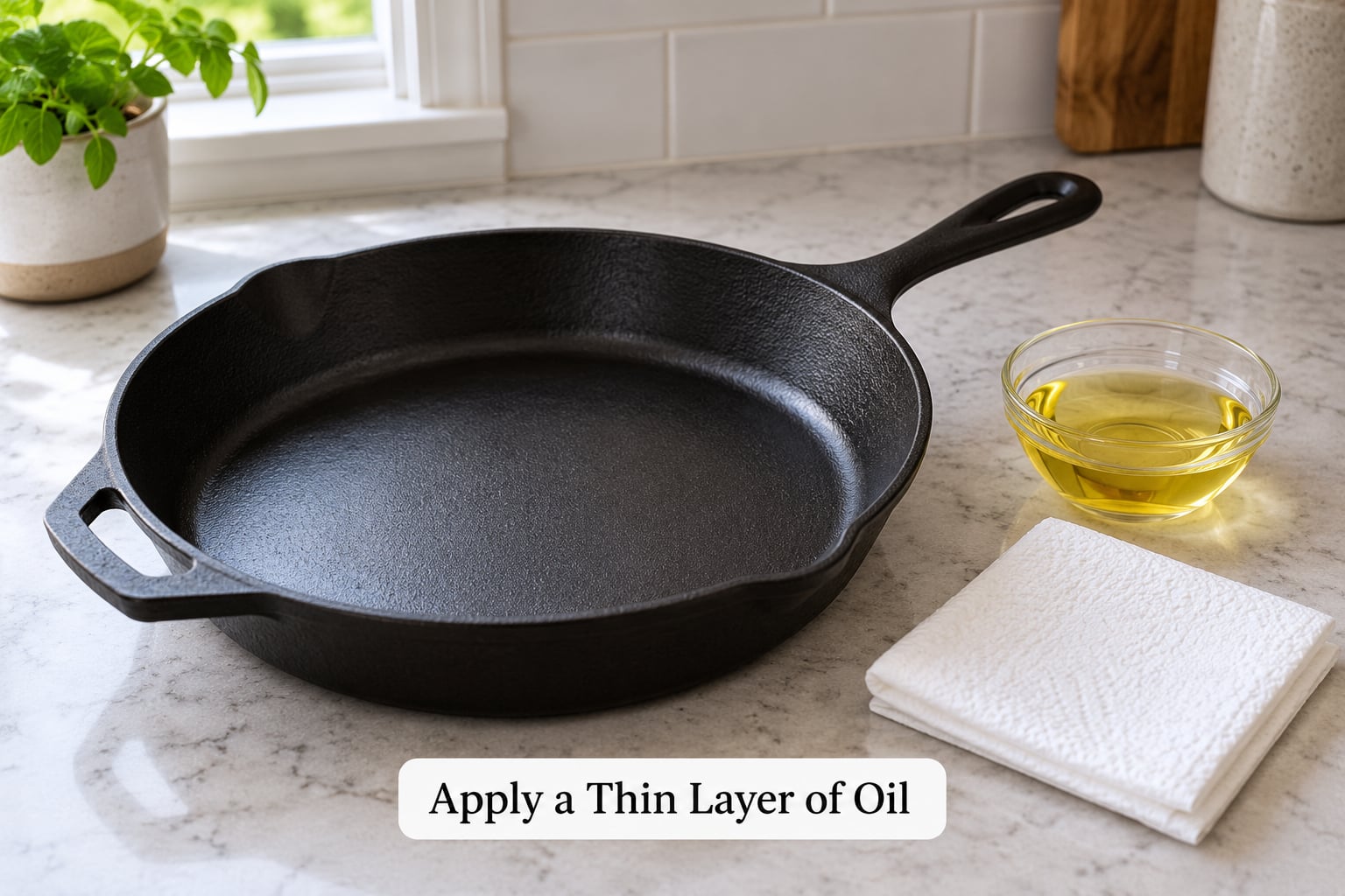 Apply a Thin Layer of Oil