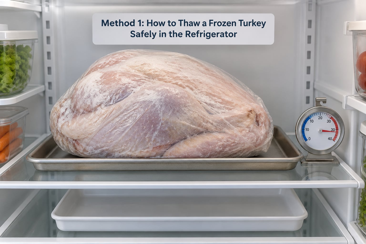 Method 1: How to Thaw a Frozen Turkey Safely in the Refrigerator