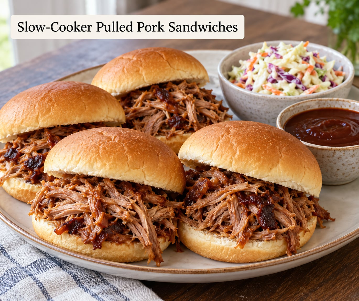 Slow-Cooker Pulled Pork Sandwiches