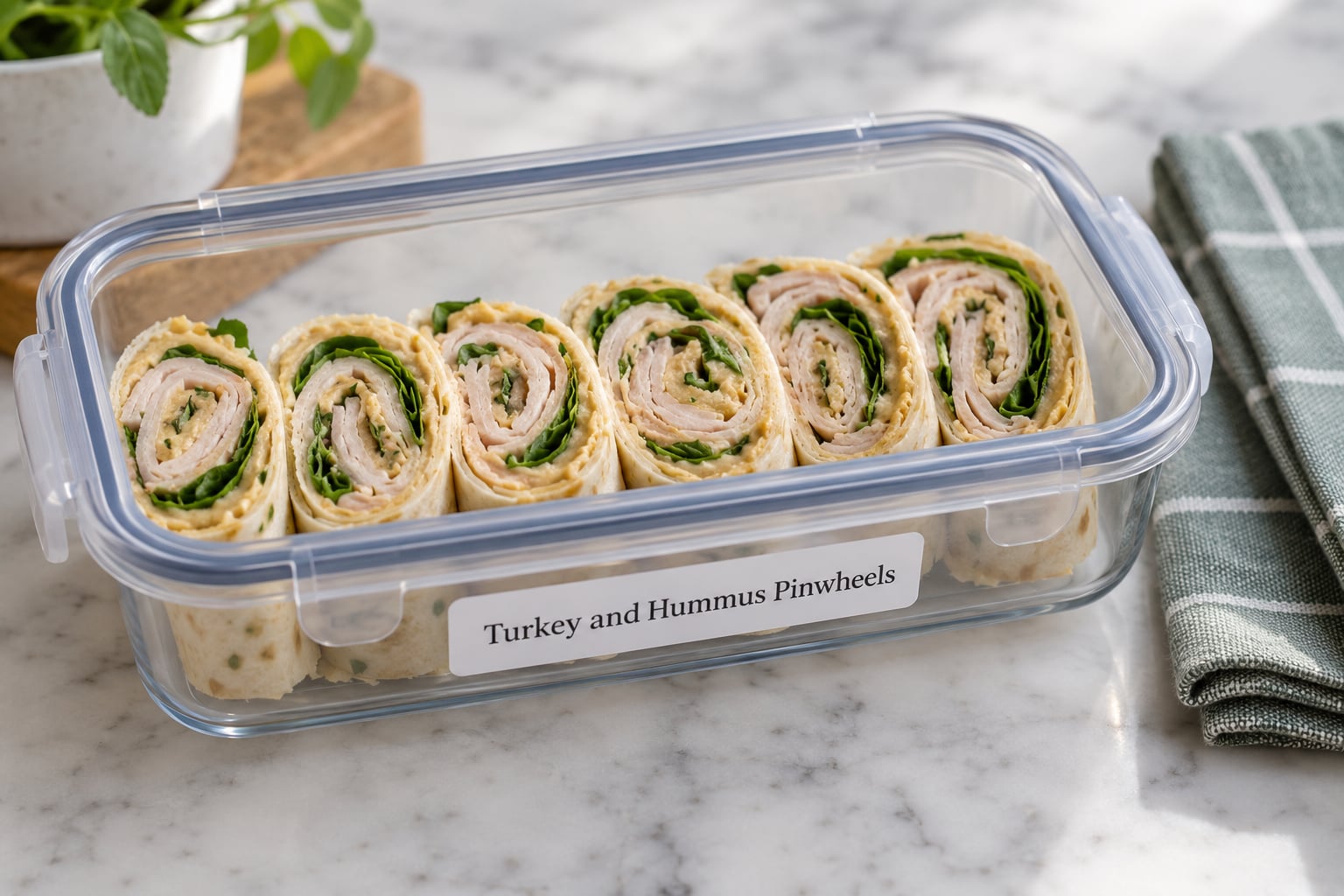 Turkey and Hummus Pinwheels