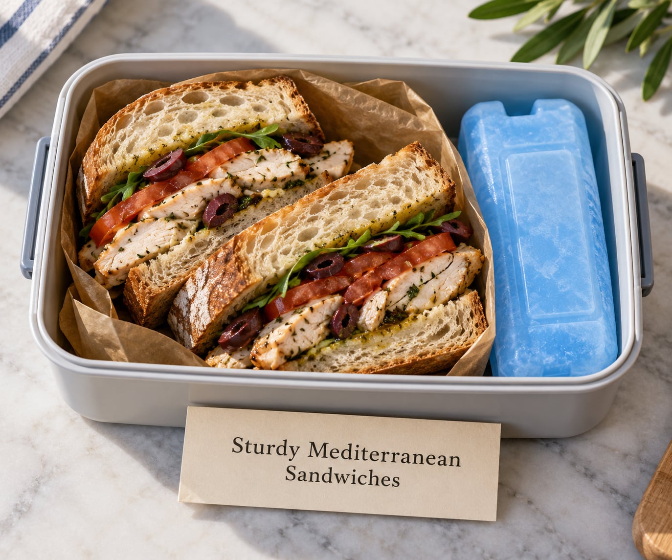 Sturdy Mediterranean Sandwiches