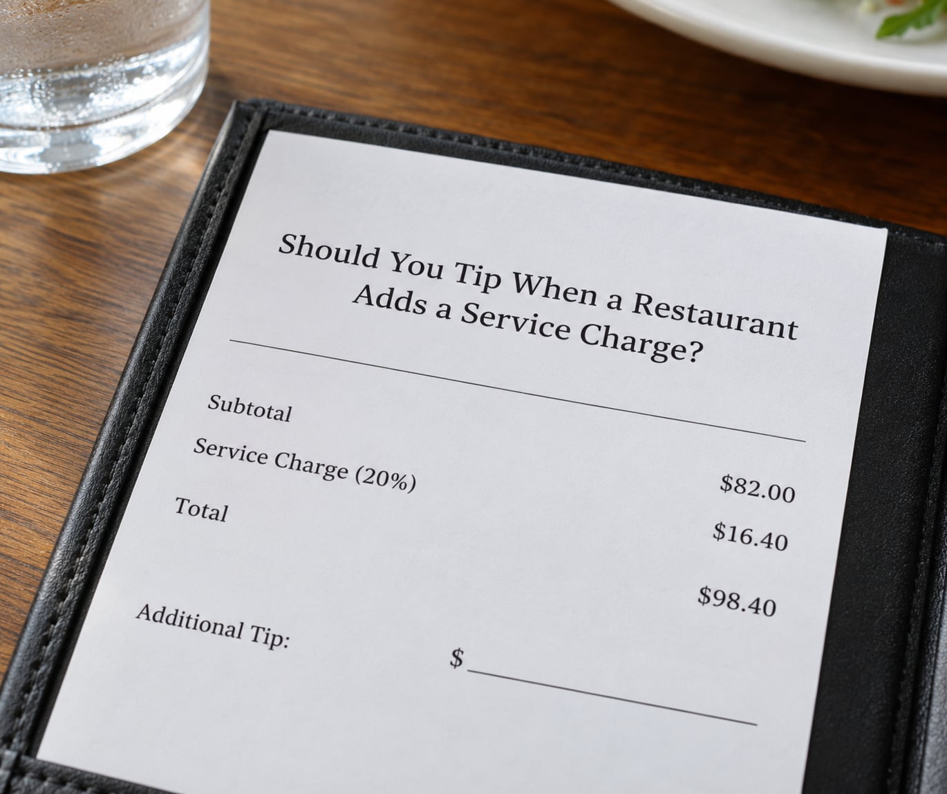 Should You Tip When a Restaurant Adds a Service Charge?