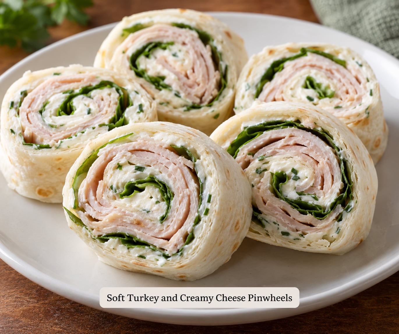 Soft Turkey and Creamy Cheese Pinwheels