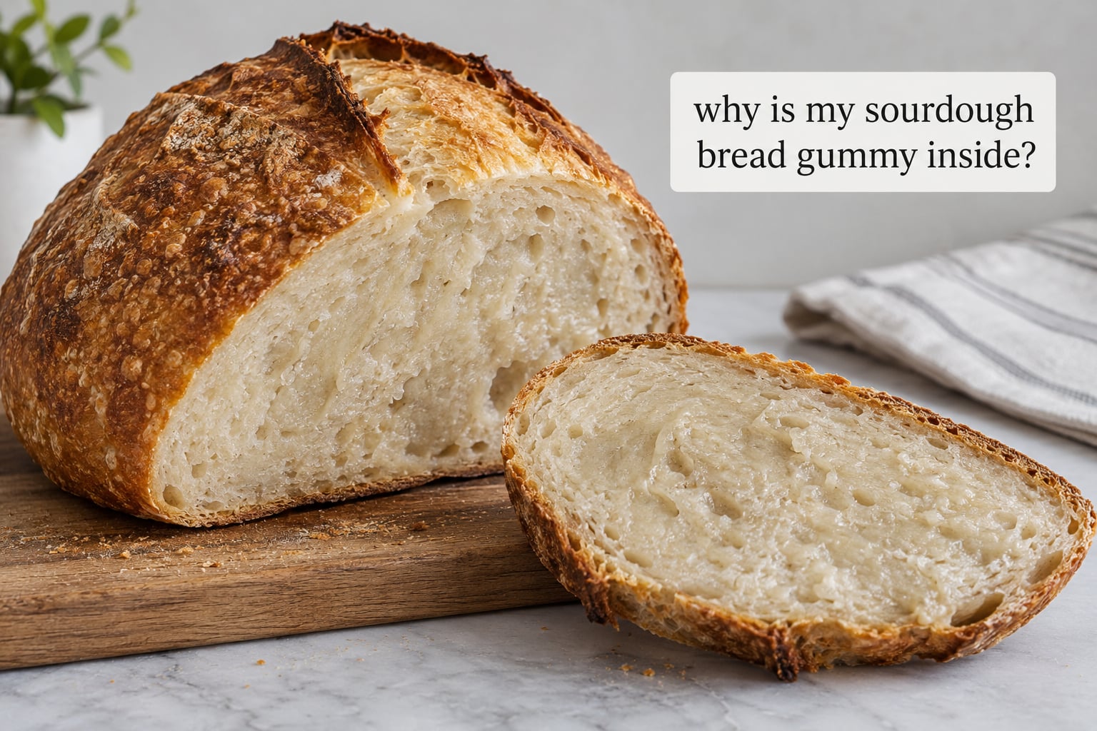 why is my sourdough bread gummy inside?